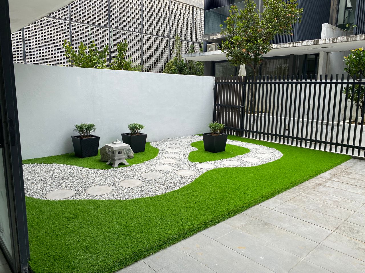 Artificial grass installation project in Allen